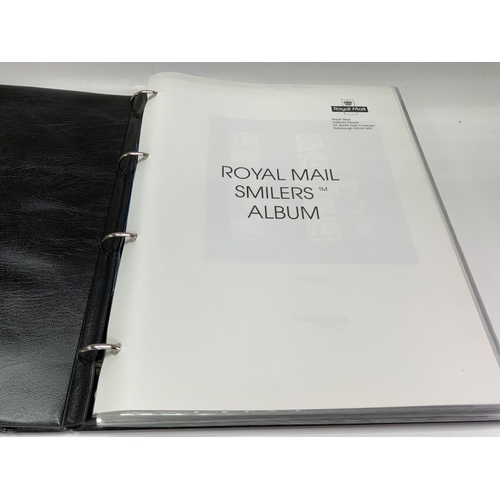 2054 - Royal Mail Smilers Album and 17 sheets of British stamps. (D)