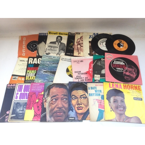 116 - A collection of jazz and blues 7inch singles and EPs including some radio station advance copies. Va... 