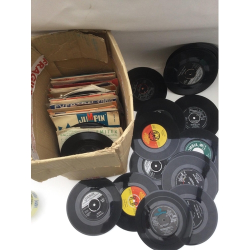 158 - A box of 7inch singles and EPs by artists from the 1960s onwards including Elvis Presley, T Rex, Bla... 