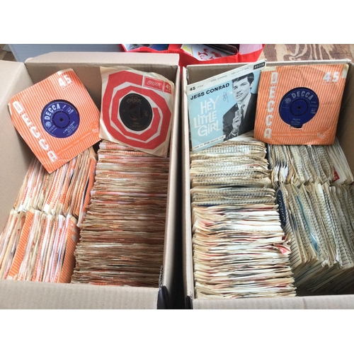 Two boxes of 7inch singles by various artists including Otis Redding