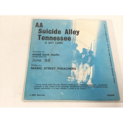 400 - Manic Street Preachers. A super rare first UK pressing of the 7inch single 'Suicide Alley' on SBS Re... 