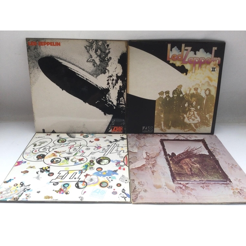 43 - The first four Led Zeppelin LPs, 'Led Zep II' is an early pressing on the red/plum Atlantic label, t... 