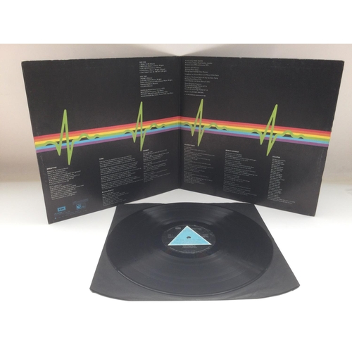 5 - A first UK pressing of 'Dark Side Of The Moon' by Pink Floyd with solid blue triangle on labels. SHV... 