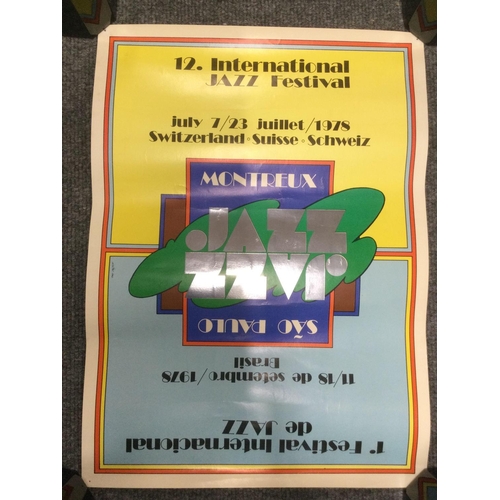759 - A 1978 Montreux jazz festival poster, approx 32cm x 44cm. Rolled with pin holes.