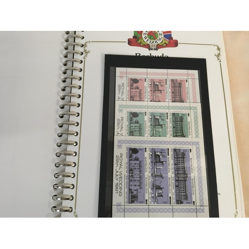 1911 - Six albums of stamps commemorating the royal wedding of Prince Charles and lady Diana Spencer. Posta... 