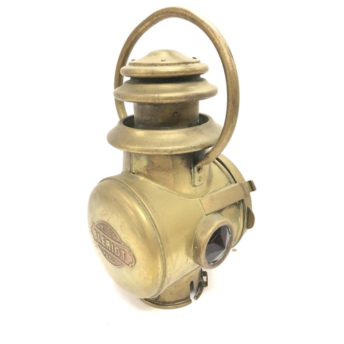 923 - Veteran French Bleriot brass car lamp , postage category D