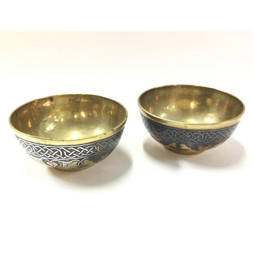 931 - Bronze bowls with silver inlay, postage category A