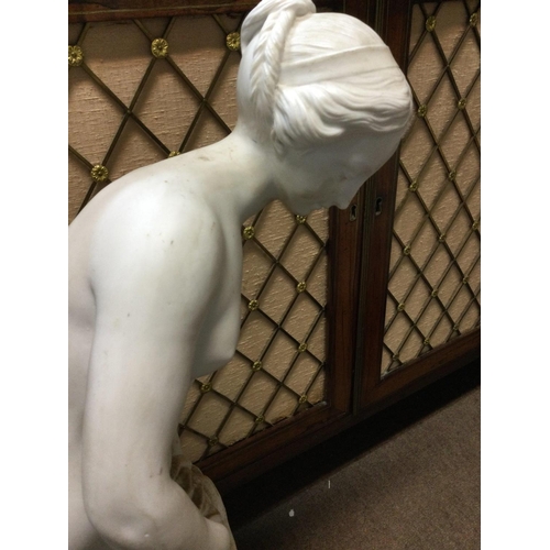 937 - A Parian figure of the form nude classical maiden. Chip to the base no other damage or restoration. ... 