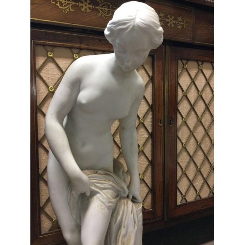 937 - A Parian figure of the form nude classical maiden. Chip to the base no other damage or restoration. ... 