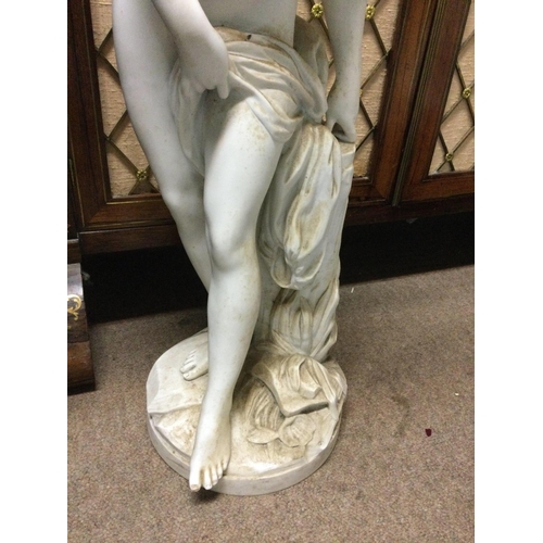 937 - A Parian figure of the form nude classical maiden. Chip to the base no other damage or restoration. ... 