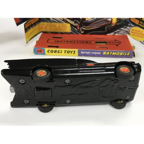 106 - A Boxed Corgi Batmobile #267. Sticker Missing.