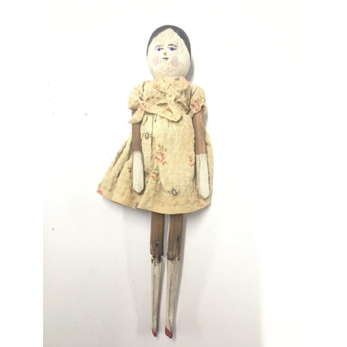 1072 - A Victorian Peg Doll. Approx height 25CM.