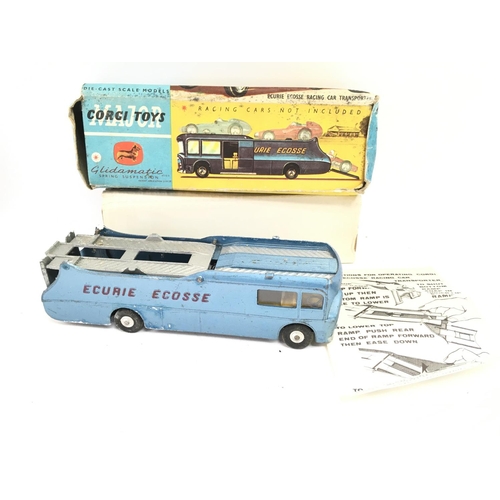 112 - A Boxed Corgi Toys Ecurie Ecosse Racing Car Transporter #1126. Box is Worn.