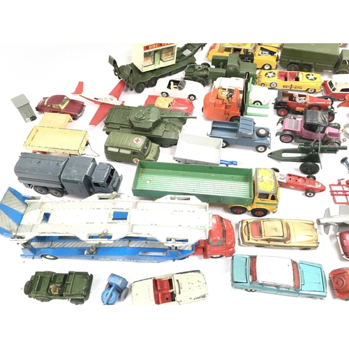 115 - A Box Containing a Collection of Playworn Diecast including Corgi. Dinky etc.