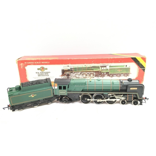 123 - A Boxed Hornby 00 Gauge B.R. Standard Class 7P6F Britannia. # R. 063. A/F.