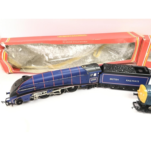 126 - 2 Boxed Hornby 00 Gauge Locomotives. A B.R. 4-6-2 Loco Class A4 #R.294 Box Worn and class 37 BR Stan... 