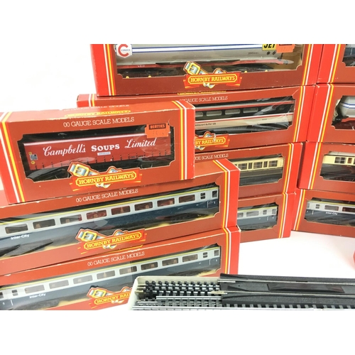 127 - A Collection of Boxed Hornby 00 Gauge Coaches. Rolling Stock and Track.