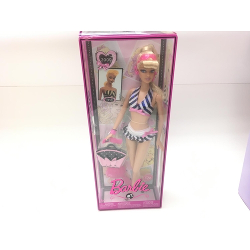 154 - 5 X Boxed Barbies Including 50Th. 2 X Glamorous Barbie. Victorian Ice Skater and Fashion Fever.