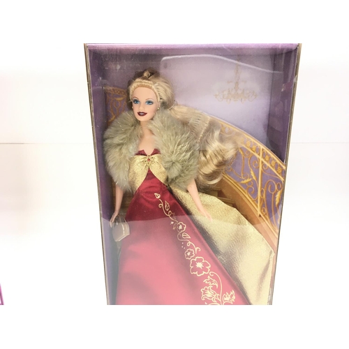 154 - 5 X Boxed Barbies Including 50Th. 2 X Glamorous Barbie. Victorian Ice Skater and Fashion Fever.