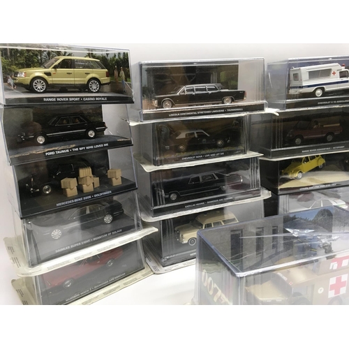 16 - A Collection of James Bond Diecast Vehicles. No Magazines.