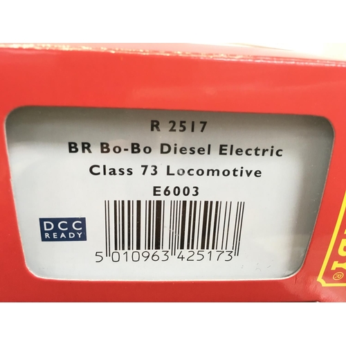 162 - A Boxed Hornby 00 Gauge BR Bo-Bo Diesel Electric Class 73 Locomotive #R2517. DCC Ready.