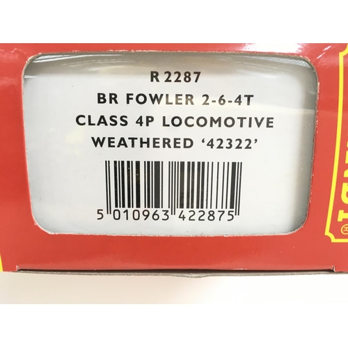 164 - A Boxed Hornby 00 Gauge BR Fowler 2-6-4T Class 4P Locomotive Weathered #R2287.