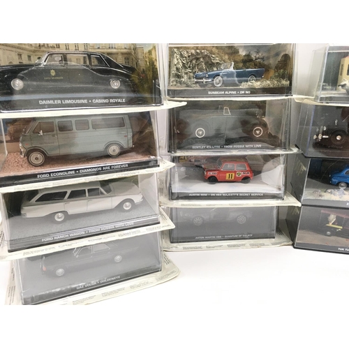 17 - A Collection of James Bond Diecast Vehicles. No Magazines.