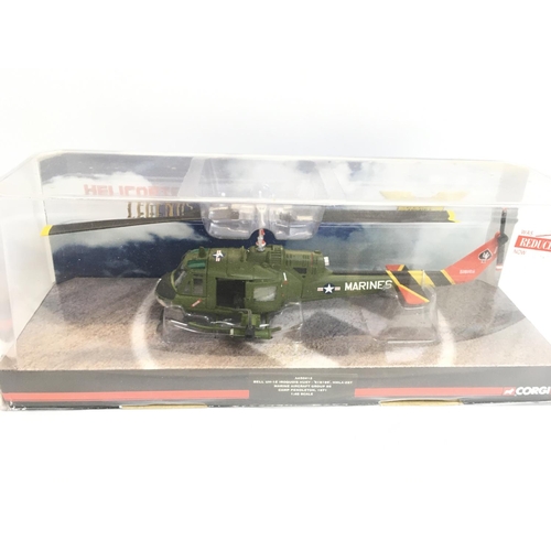 186 - 2 X Boxed Corgi Helicopters 1:48 Scale. A AH-1G Cobra and a Bell UH-1E Huey.(2).