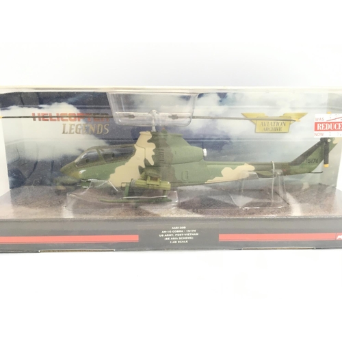 186 - 2 X Boxed Corgi Helicopters 1:48 Scale. A AH-1G Cobra and a Bell UH-1E Huey.(2).