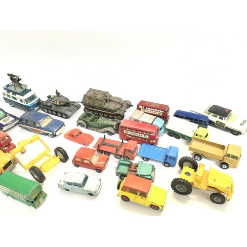 200 - A Box Containing Playworn Diecast. Including Matchbox. Husky. Corgi etc.