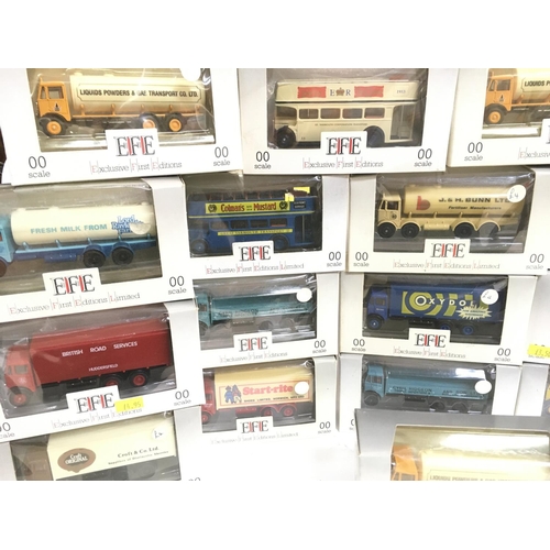 208 - 2 Boxes Containing Exclusive First Edition lorrys and Buses.No Reserve.(2).