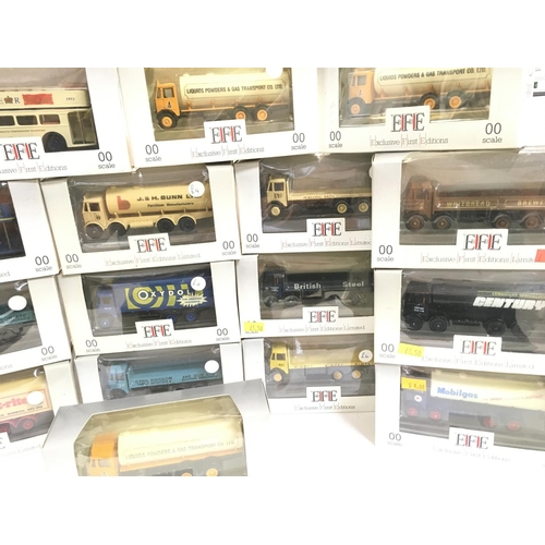 208 - 2 Boxes Containing Exclusive First Edition lorrys and Buses.No Reserve.(2).