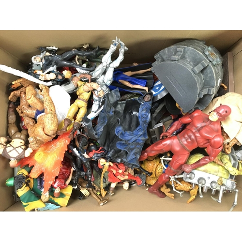 21 - A Box Containing a Large Collection of Marvel Figures.