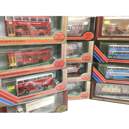 214 - A Box Containing a Collector of Exclusive First Edition. Buses. Lorrys. No Reserve.