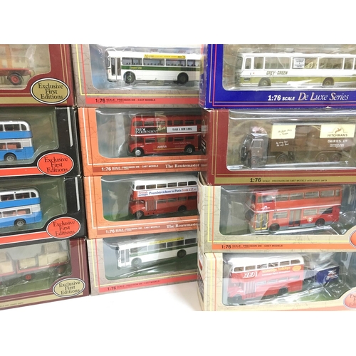 214 - A Box Containing a Collector of Exclusive First Edition. Buses. Lorrys. No Reserve.