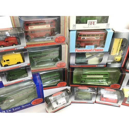 219 - A Box Containing Exclusive First Edition Buses. Corgi Trackside etc. No Reserve.