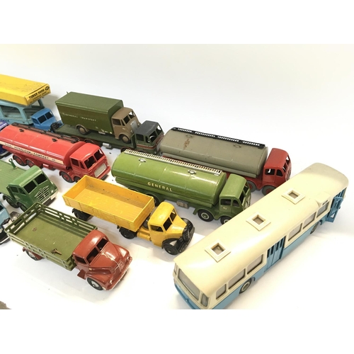 231 - A Collection of Various Vintage Dinky Diecast. Some Repainted, including Leyland Comet. Foden. Tanke... 