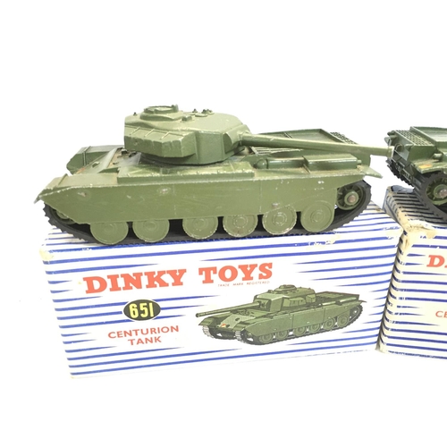 235 - 2 X Boxed Dinky Toys Centurion Tanks. #651.