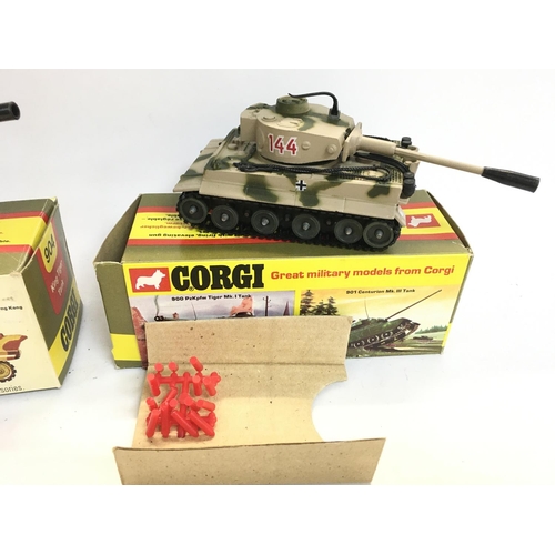 239 - A Boxed Corgi PzKpfw VI Tiger II -King Tiger Tank #904 and a PzKpfw Tiger Mk.I #900.