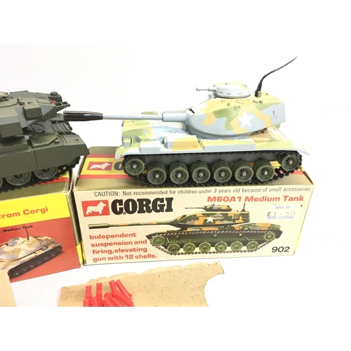 240 - A Boxed Corgi Chieftain Tank #903 and a M60A1 Medium Tank #902.