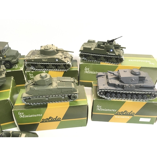 281 - A Collection Of Solido Military Vehicles. 6 With Boxes.