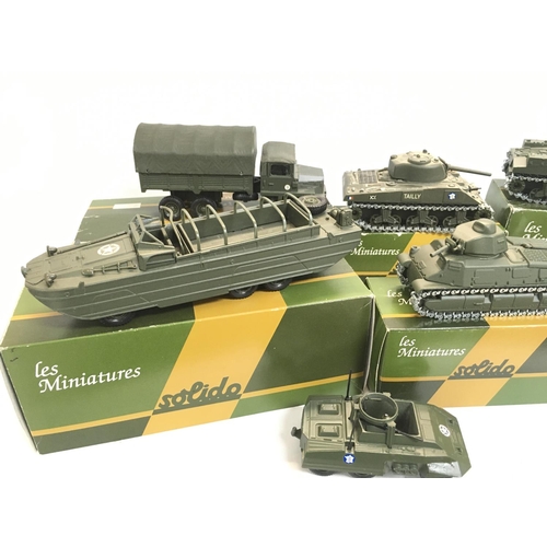 281 - A Collection Of Solido Military Vehicles. 6 With Boxes.