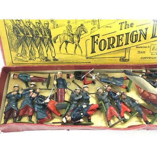 288 - A Britains box Containing a Collection of French Foreign Legion Figures in Various States.