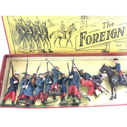 289 - A Britains box Containing a Collection of French Foreign Legion Figures in Various States.