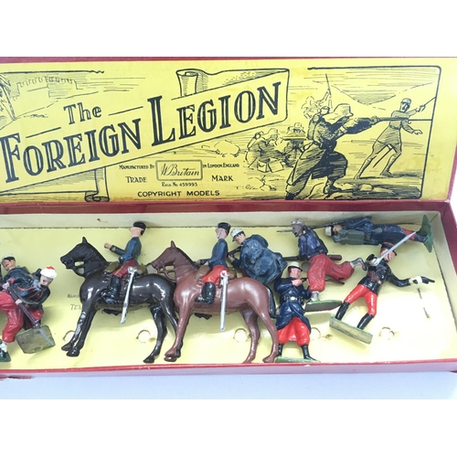 289 - A Britains box Containing a Collection of French Foreign Legion Figures in Various States.