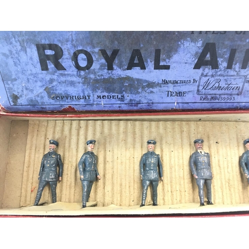 290 - A Britains Box Containing Royal Air Force Figures.