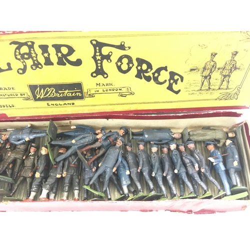 291 - A Britains Box Containing a Collection of Royal Airforce Figures. In Various States.