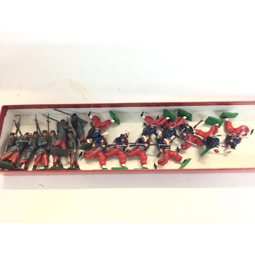 301 - A Box Containing Various Metal soldiers all in Various States.