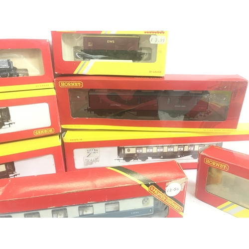 314 - A Collection of Boxed Hornby 00 Gauge Coaches and Rolling Stock.