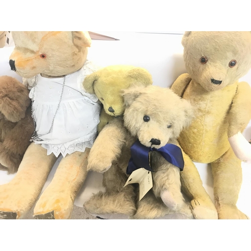 328 - A Collection of 5 Vintage Teddy Bears No Reserve.